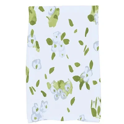 E By Design Forget Me Not Collage Floral Tea Towel In Blue