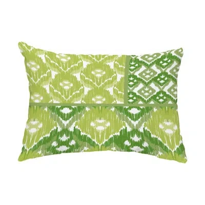 E By Design Free Spirit Outdoor Rectangular Pillow Cover & Insert In Green