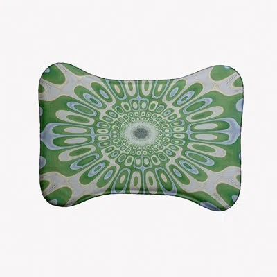 E By Design Frog's Eye Bone Shape Pet Feeding Placemat In Green
