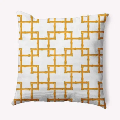 E By Design From Bamboo  Decorative Throw Pillow In Mango
