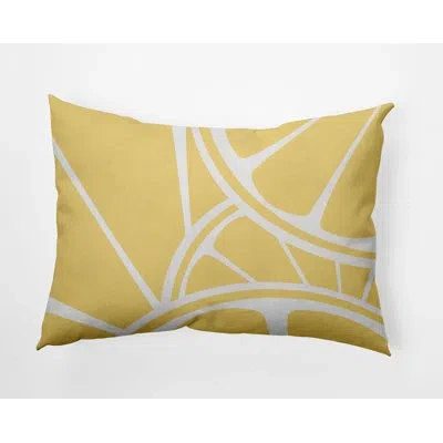 E By Design Fruit Wedges Indoor/outdoor Lumbar Pillow In Yellow,white