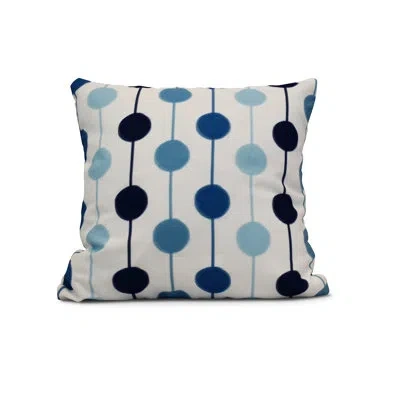 E By Design Funky Junky Beads Indoor/outdoor Pillow Cover & Insert In Navy Blue