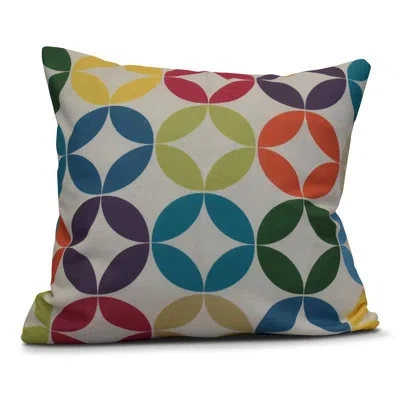 E By Design Funky Junky Eye Opener Outdoor Pillow Cover And Insert In Turquoise
