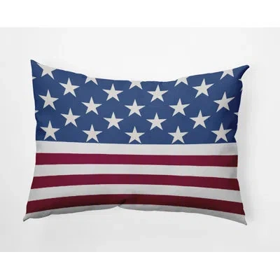 E By Design Funky Junky Geometric Indoor/outdoor Reversible Throw Pillow In Nautical Navy Geometric