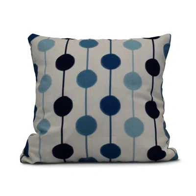 E By Design Funky Junky Square Pillow Cover & Insert In Navy Blue