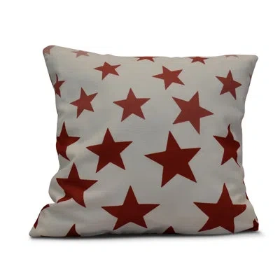 E By Design Funky Junky Square Pillow Cover And Insert In Red