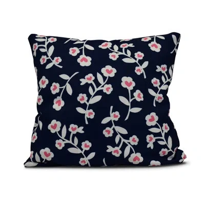 E By Design Funky Junky Square Pillow In Navy Blue