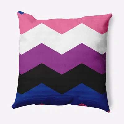 E By Design Genderfluid Chevron Decorative Throw Pillow In Purple