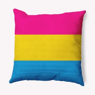 E By Design Genderqueer Flag Decorative Throw Pillow In Yellow