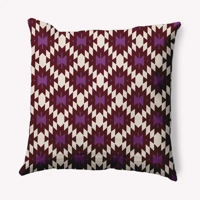 E By Design Geo Craze Decorative Throw Pillow Square In Amethyst