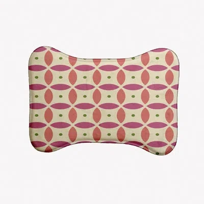 E By Design Geometric Bone Shape Pet Feeding Placemat In Orange