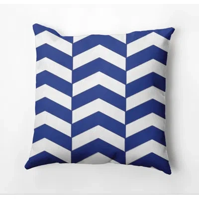 E By Design Geometric Decorative Square Pillow Cover & Insert In Royal Blue