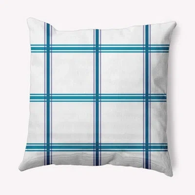 E By Design Geometric Decorative Throw Pillow In Autumn Blue,polyester