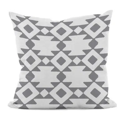 E By Design Geometric Decorative Throw Pillow In Classic Gray