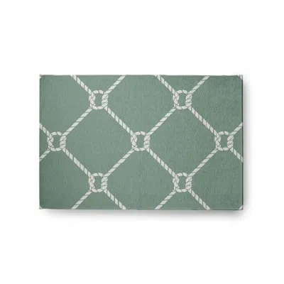 E By Design Geometric Flatweave Sage Area Rug