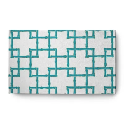E By Design Geometric Machine Woven Chenille Area Rug In Explorer Blue/light Gray In Explorer Blue;light Gray