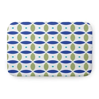 E By Design Geometric Pet Feeding Placemat In Green