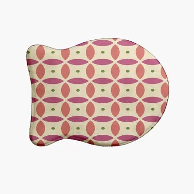 E By Design Geometric Pet Feeding Placemat In Orange