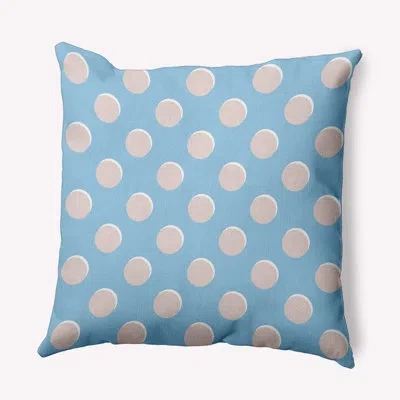 E By Design Geometric Polyester Indoor/outdoor Throw Pillow In Blue