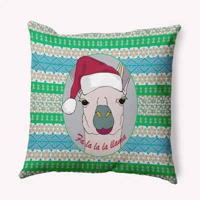E By Design Geometric Polyester Indoor/outdoor Throw Pillow In Gray