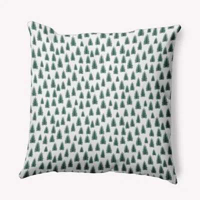 E By Design Geometric Polyester Indoor/outdoor Throw Pillow In Green
