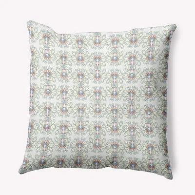 E By Design Geometric Polyester Indoor/outdoor Throw Pillow In Green