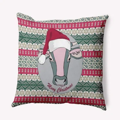E By Design Geometric Polyester Indoor/outdoor Throw Pillow In Grey;grey
