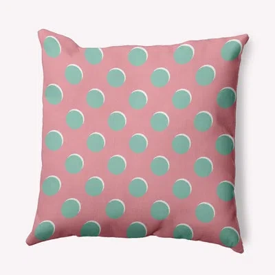 E By Design Geometric Polyester Indoor/outdoor Throw Pillow In Pink