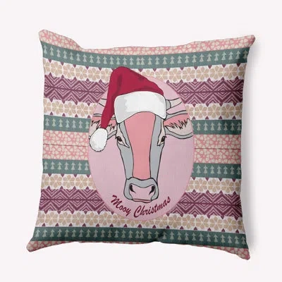 E By Design Geometric Polyester Indoor/outdoor Throw Pillow In Pink;pink