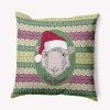E By Design Geometric Polyester Throw Pillow In Green