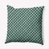 E By Design Geometric Polyester Throw Pillow In Green