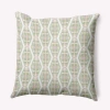 E By Design Geometric Polyester Throw Pillow In Green