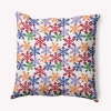E By Design Geometric Polyester Throw Pillow In Orange