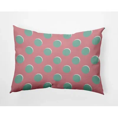 E By Design Geometric Polyester Throw Pillow In Pink