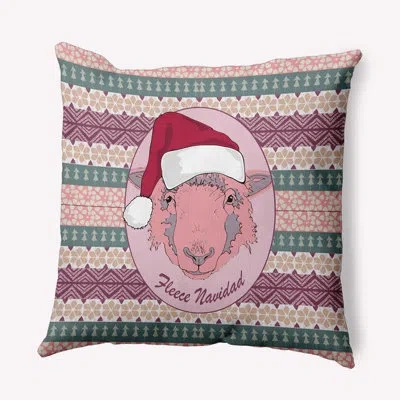 E By Design Geometric Polyester Throw Pillow In Pink