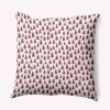 E By Design Geometric Polyester Throw Pillow In Red