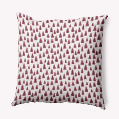 E By Design Geometric Polyester Throw Pillow In Red