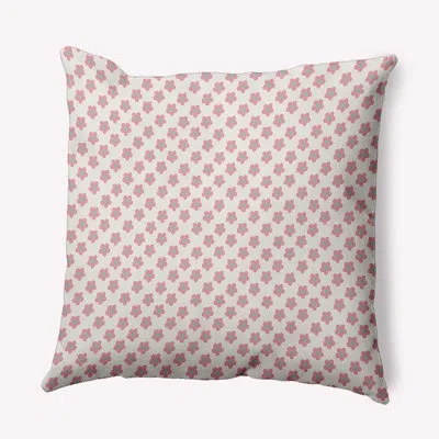 E By Design Geometric Polyester Throw Pillow In White