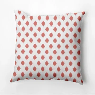 E By Design Geometric Print Outdoor Square Pillow Cover And Insert In Seed