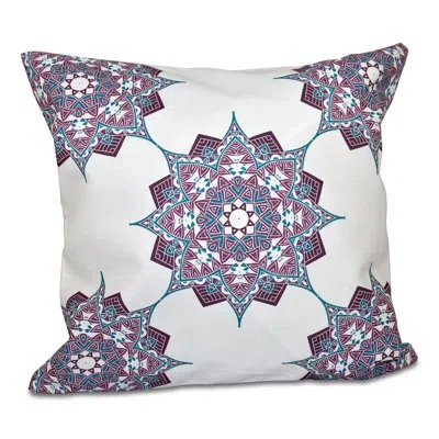 E By Design Geometric Print Throw Pillow In Purple