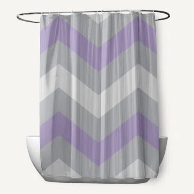 E By Design Geometric Single Shower Curtain In Paloma,rain,lilac