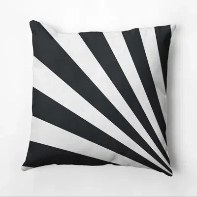 E By Design Geometric Square Pillow Cover & Insert In Black
