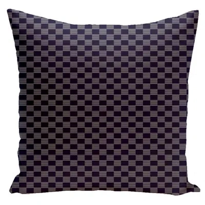 E By Design Geometric Square Pillow Cover & Insert In Spring Navy