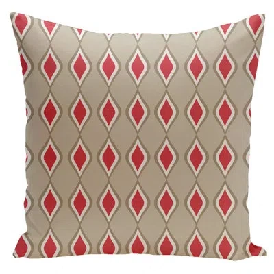 E By Design Geometric Throw Pillow In Oatmeal Flax Coral