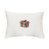 E By Design Gift Wrapped Outdoor Rectangular Pillow Cover And Insert In Off-white