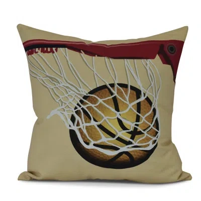 E By Design Goals, Gourds, And Gatherings All Net Outdoor Square Throw Pillow In Gold