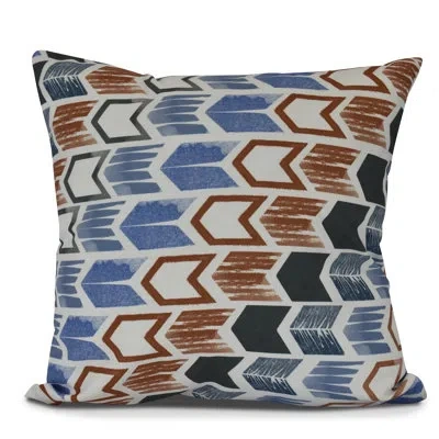 E By Design Goals, Gourds, And Gatherings Goodlow Outdoor Square Pillow Cover & Insert In Gray