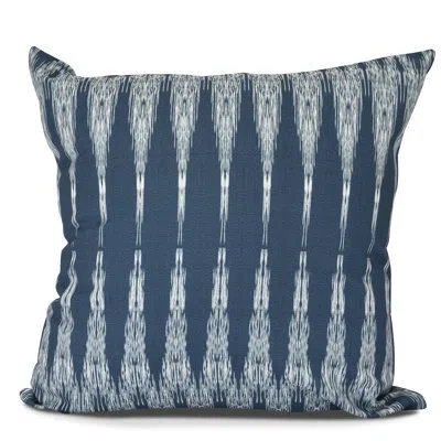 E By Design Goals, Gourds, And Gatherings Outdoor Square Pillow Cover & Insert In Navy Blue