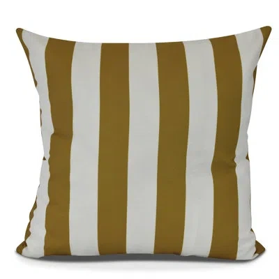 E By Design Goals, Gourds, And Gatherings Outdoor Square Pillow Cover & Insert In Yellow