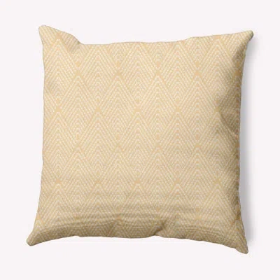 E By Design Goals, Gourds, And Gatherings Square Pillow Cover & Insert In Corn Yellow Geometric